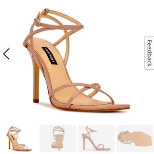 NINE WEST PRUCE ANKLE STRAP HEEL SANDALS